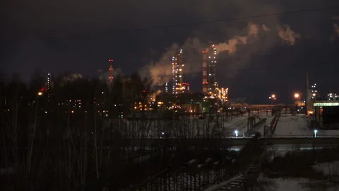 Oil Refinery Stock Footage 167233319