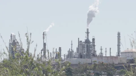 Oil Refinery Stock Footage 232456671