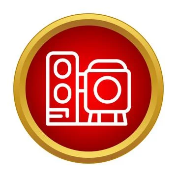 Oil refinery industrial plant processing energy icon Stock Illustration