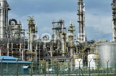 Oil refinery Stock Photos