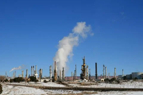 Oil refinery Stock Photos