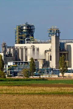 Oil refinery Stock Photos