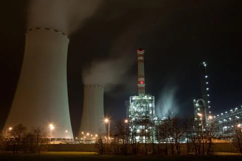 Oil refinery Stock Photos