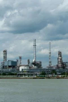 Oil refinery Stock Photos