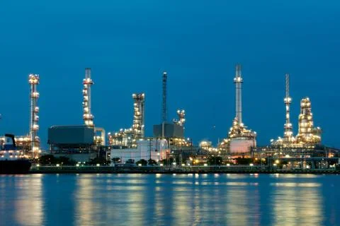 Oil refinery Stock Photos