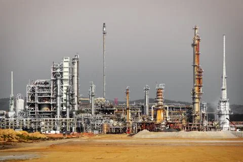 Oil refinery Stock Photos