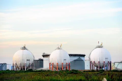 Oil refinery Stock Photos