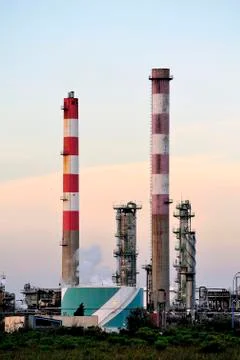 Oil refinery Stock Photos