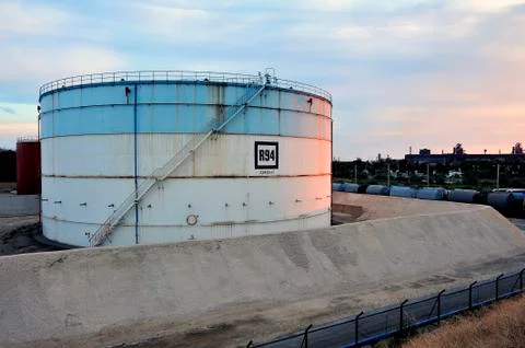 Oil refinery Stock Photos