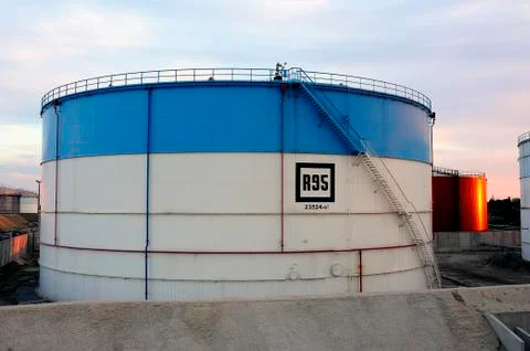 Oil refinery Stock Photos