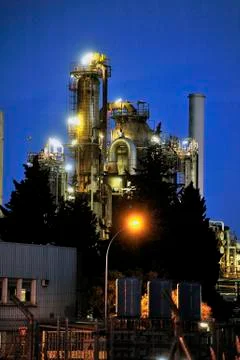 Oil refinery Stock Photos