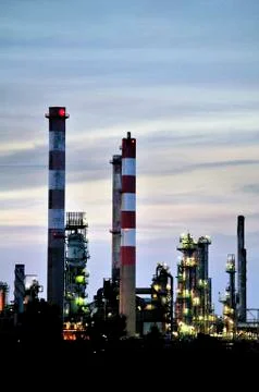 Oil refinery Stock Photos