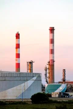Oil refinery Fotos Stock