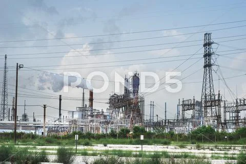 Oil refinery Stock Photos