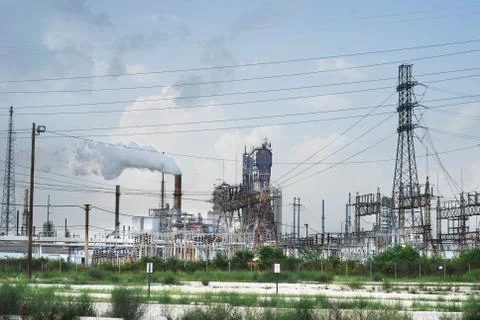 Oil refinery Stock Photos