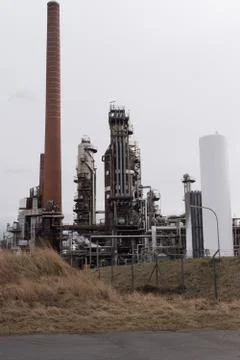 Oil refinery Stock Photos