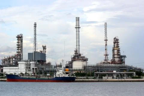 Oil refinery Stock Photos