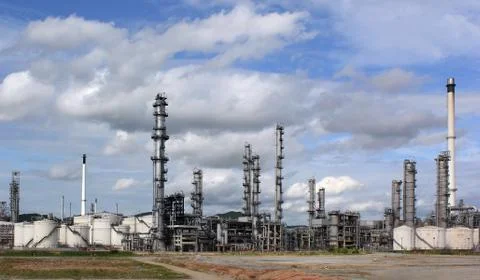 Oil refinery Stock Photos