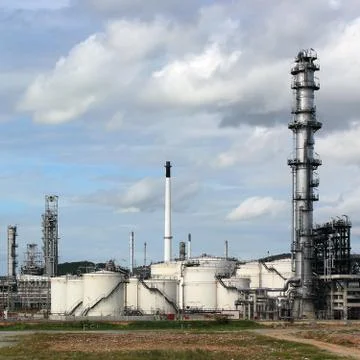 Oil refinery Stock Photos