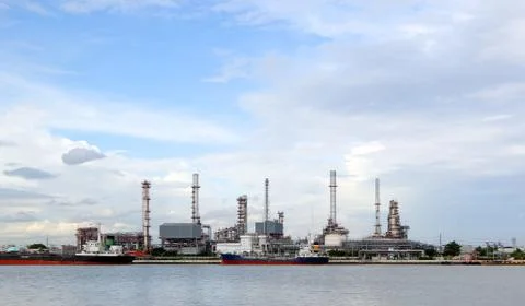 Oil refinery Stock Photos