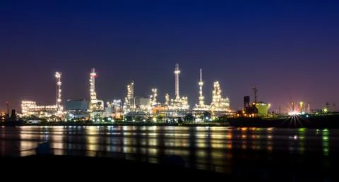Oil refinery Stock Photos