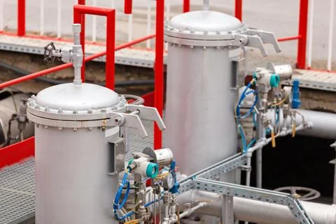 Oil refinery Stock Photos