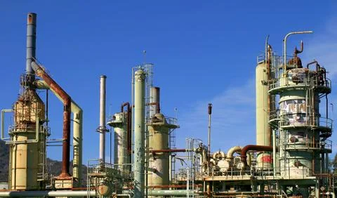 Oil Refinery Stock Photos