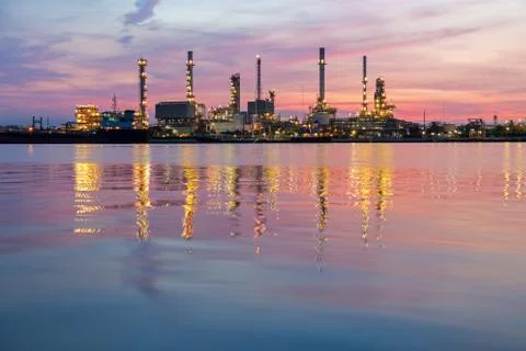 Oil refinery Stock Photos