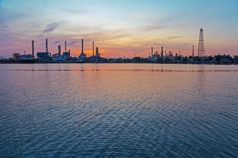 Oil refinery Stock Photos