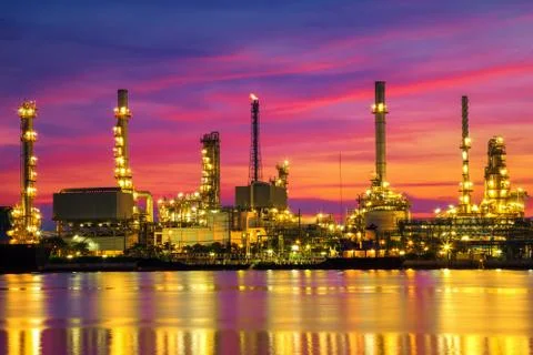 Oil refinery Foto stock