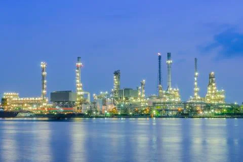 Oil refinery Stock Photos
