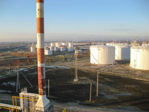 The oil refinery Stock Photos