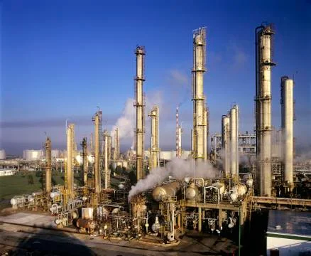 Oil refinery 库存照片