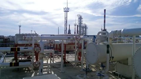 The oil refinery Foto stock