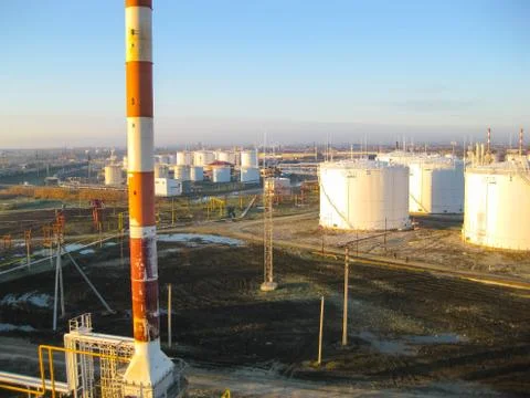The oil refinery Stock Photos