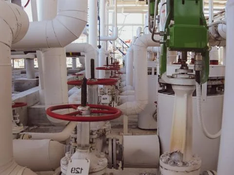 Oil refinery Stock Photos
