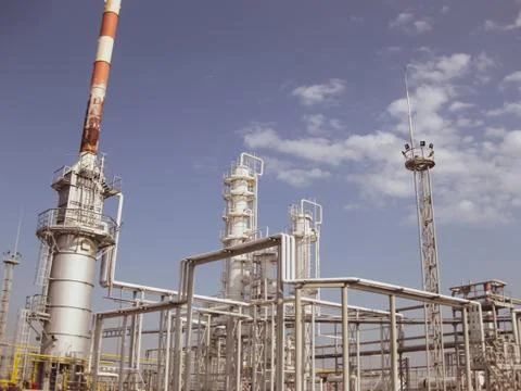 Oil refinery Foto stock