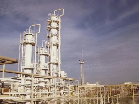 The oil refinery Stock Photos