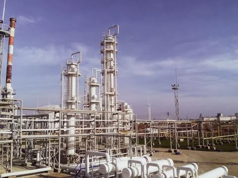 The oil refinery Foto stock