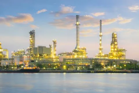 Oil refinery Stock Photos