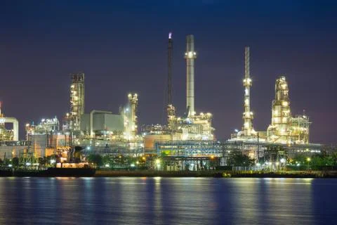 Oil refinery Stock Photos