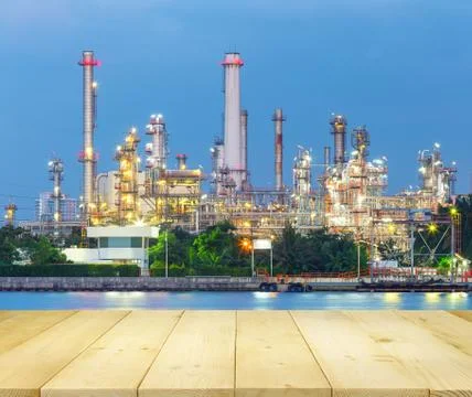 Oil refinery 库存照片