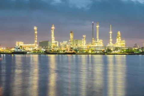 Oil refinery Stock Photos