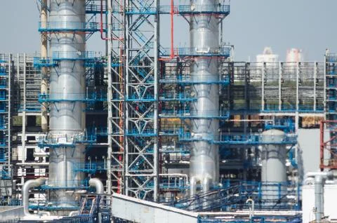 Oil refinery Stock Photos