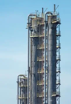 Oil refinery Stock Photos