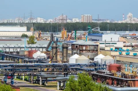 Oil refinery Stock Photos