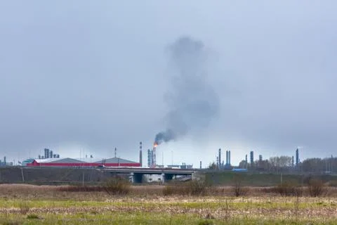 Oil refinery Stock Photos