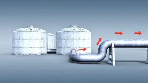 Oil refinery process Stock Footage 322523677