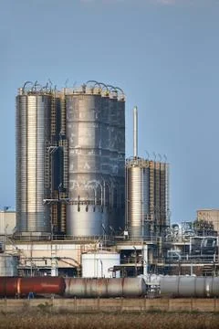 Oil Refinery Structures Stock Photos