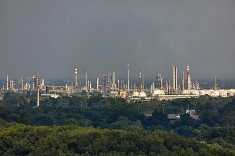 Oil Refinery Structures Stock Photos